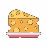 Cheese Wedge animation. No background, Alpha channel. - Powered by Shutterstock - Get 15% off with code: PIKWIZARD15