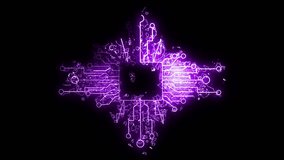 Neon circuit design forming a gateway. Neon circuit design in digital space. Neon circuit design for futuristic technology and data portal themes. - Powered by Shutterstock - Get 15% off with code: PIKWIZARD15