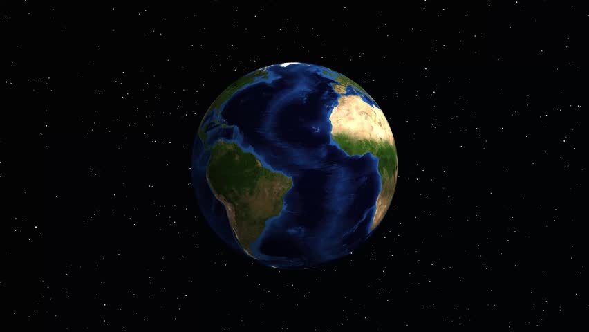 Digital globe rotates and zooms into a night view of Port Moresby Papua New Guinea
