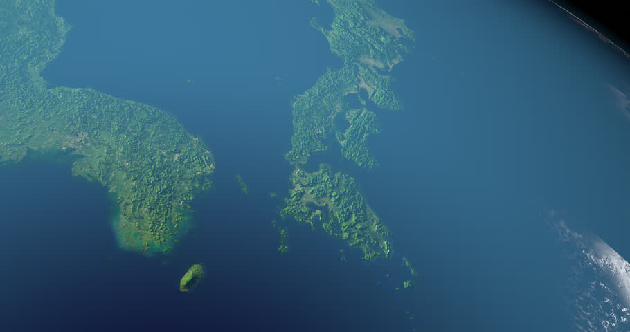 View of Korea Strait from space