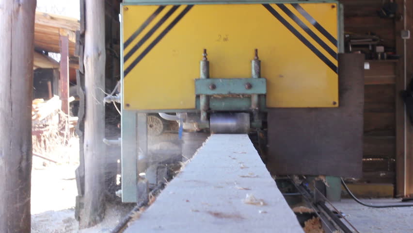 Wood forming grinding and polishing process at saw mill factory