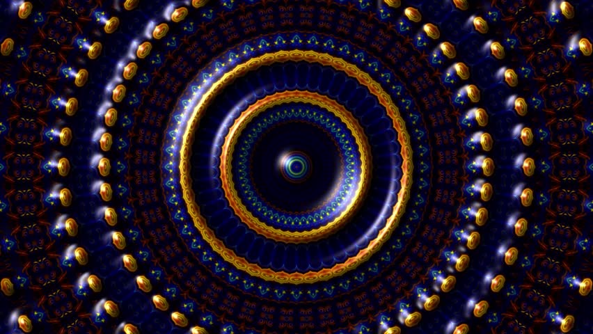 Hypnotic Glowing Visual Mandala 4k