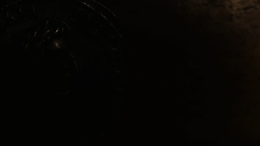 Roman Coin Iluminated by light