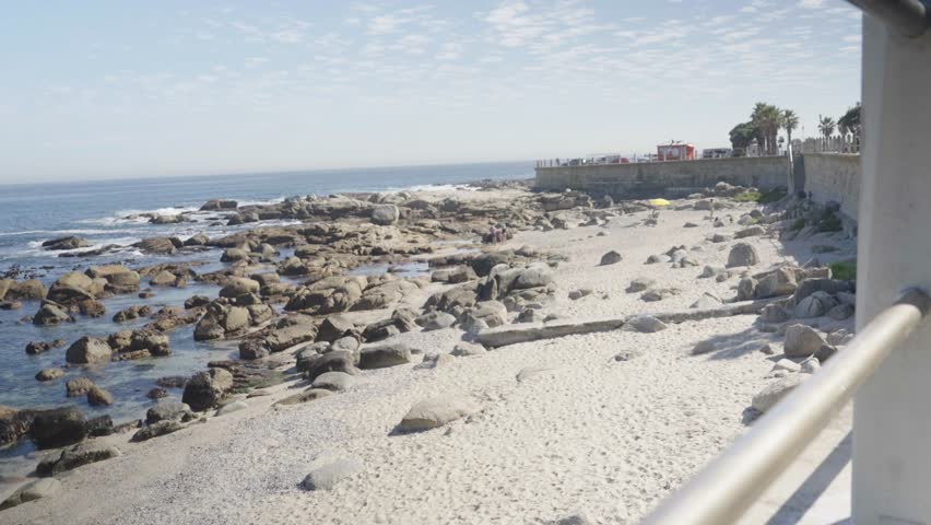 A rocky beach along Sea Point’s Promenade.