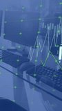 Animation of financial data processing against close up of desks at office. Global finance and business technology concept - Powered by Shutterstock - Get 15% off with code: PIKWIZARD15