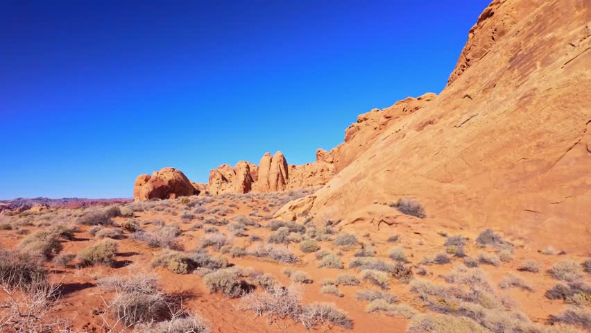 Red Rock Formations Scenic View in Valley of Fire State Park Nevada