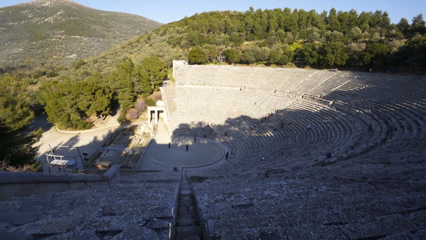 Ancient theatre at the Asclepieion of Epidaurus in Greece