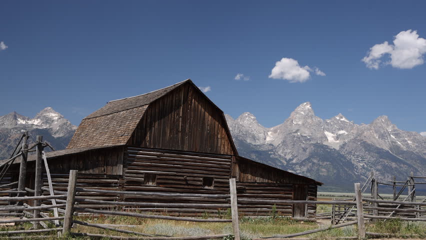 Moulton Barn on Mormon Rows in Grand Teton National Park, USA 