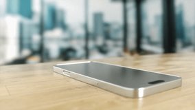 Smartphone on Wooden Table Displays Social Media Notifications with Likes, Hearts, and Comments, Symbolizing Digital Engagement Against Blurred Cityscape Background, Adding Modern Touch to Scene - Powered by Shutterstock - Get 15% off with code: PIKWIZARD15