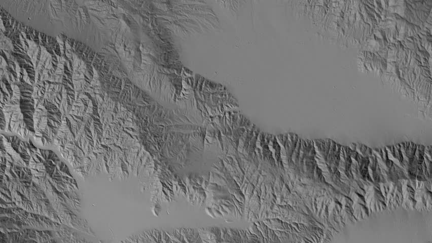Strumica Municipality, North Macedonia, extruded. Grayscale map
