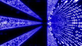 Animated Blue color binary code data stream futuristic digital code and data transfer complex design black seamless technology background - Powered by Shutterstock - Get 15% off with code: PIKWIZARD15