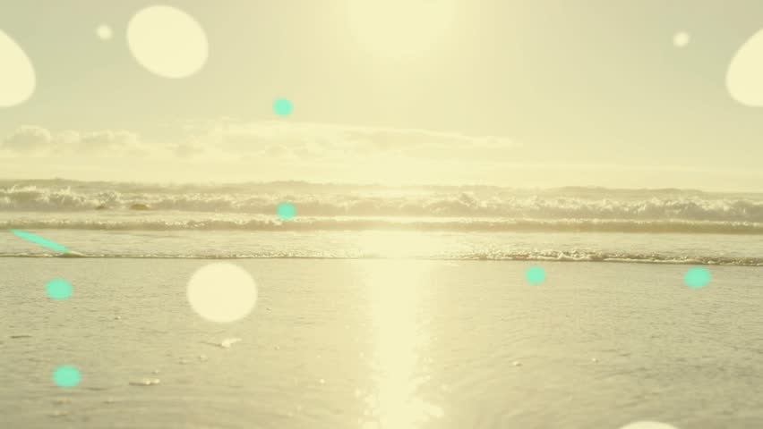 Surfing pair running into surf to catch waves for sports, teal overlay drifting across silhouettes. Beach, ocean, horizon, backlit, lensflare, bokeh, silhouette
