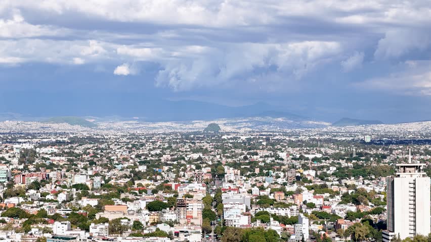Time lapse during a heavy storm in mexico city