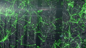 Neon green mesh connecting and pulsing, circuit-tree brightening and forming, visualizing data flow. Tree, network, glyph, circuitry, luminous, futuristic, visualization - Powered by Shutterstock - Get 15% off with code: PIKWIZARD15