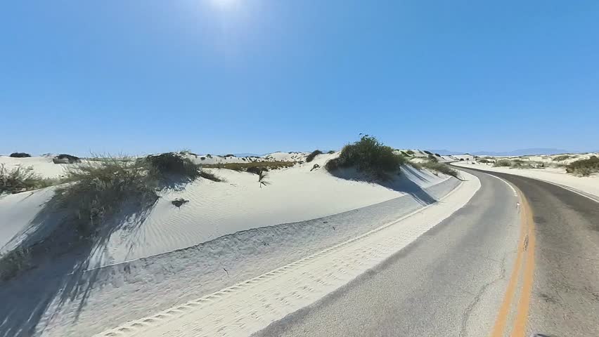 Expansive Dunes of White Sands National Park Under Clear Blue Sky With Wind-Sculpted Ripples And Wide Horizon, New Mexico, United States.