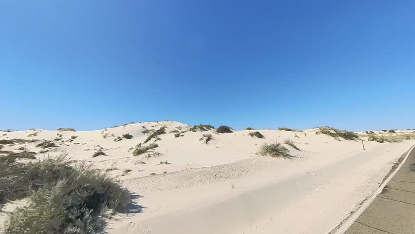 Expansive Dunes of White Sands National Park Under Clear Blue Sky With Wind-Sculpted Ripples And Wide Horizon, New Mexico, United States.