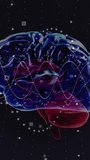 Animation of digital data processing, human brain over dna strand spinning. Global science, connections, computing and data processing concept digitally generated video. - Powered by Shutterstock - Get 15% off with code: PIKWIZARD15