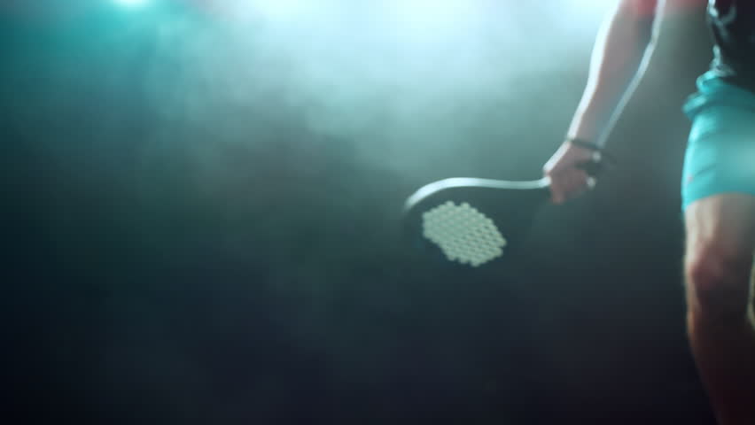 Cinematic Slow Motion of Padel Player Hitting a Ball at 1000fps.