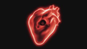 3D glowing heart model rotating and pulsating with neon light on black background, symbolizing life, love, health and emotion.
 - Powered by Shutterstock - Get 15% off with code: PIKWIZARD15