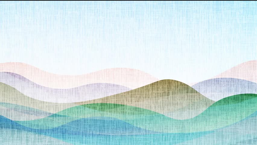 Abstract Rolling Hills Landscape with Linen Texture Background