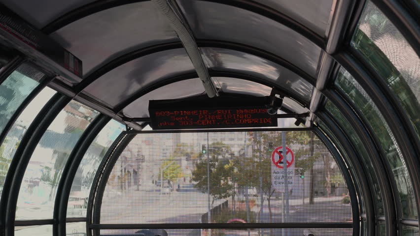 Curitiba urban center featuring the iconic brt bus lines of curitiba in the south of brazil