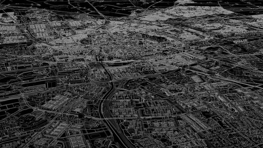 3D looped animation of city - Groningen Netherlands
