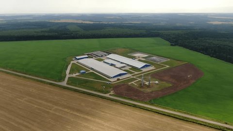High Altitude Drone Orbiting Agricultural Complex