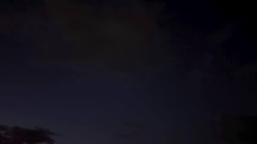 Sky at night with clouds almost complete