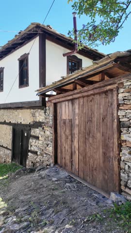 Summer view of Village of Dolen with Authentic nineteenth century houses, Blagoevgrad Region, Bulgaria