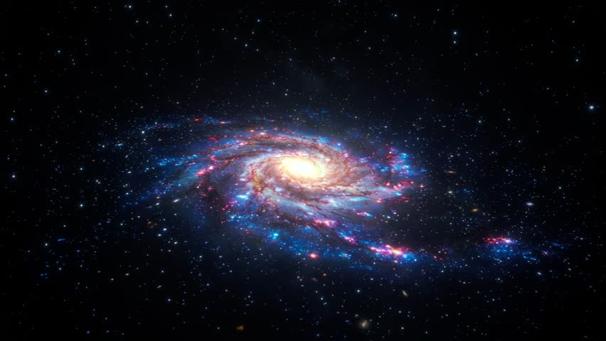 Majestic Spiral Galaxy in Deep Space
