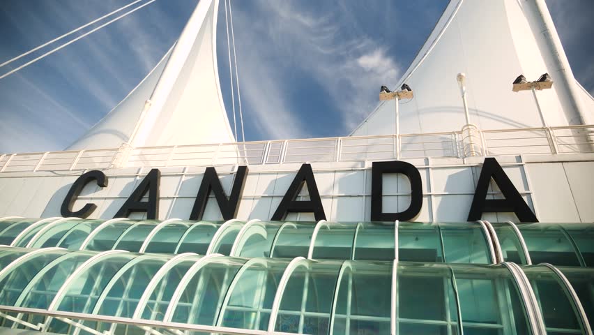 Canada Place in Vancouver Harbour, British Columbia, Canada. 4k footage