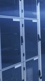 Animation of data processing against computer server room. Computer interface and business data storage technology concept - Powered by Shutterstock - Get 15% off with code: PIKWIZARD15