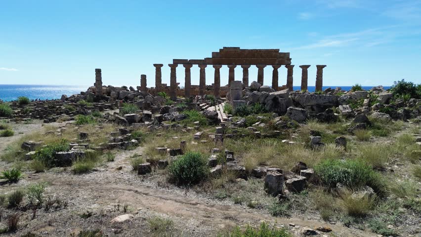 Selinunte site with ancient greek ruins, Sicily island, Italy