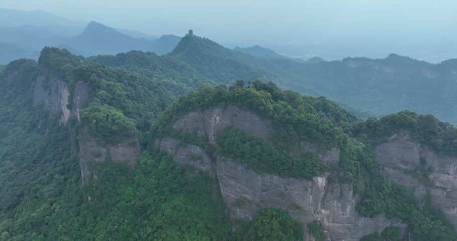 Aerial view of landscape in dujiangyan,Sichuan province,China