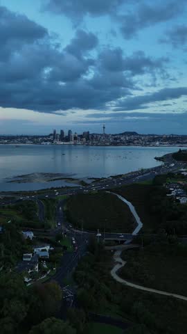 Harbour skyline Auckland New Zealand 