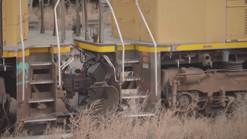 Train Coupler and Undercarriage Detail with Steps and Mechanical Components