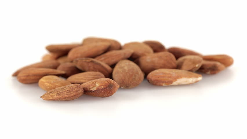 Almonds front view
