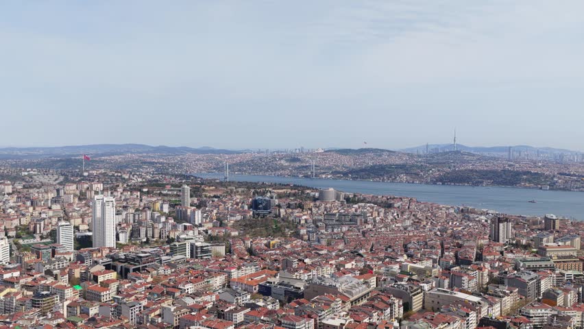 Expansive aerial panorama of Istanbul