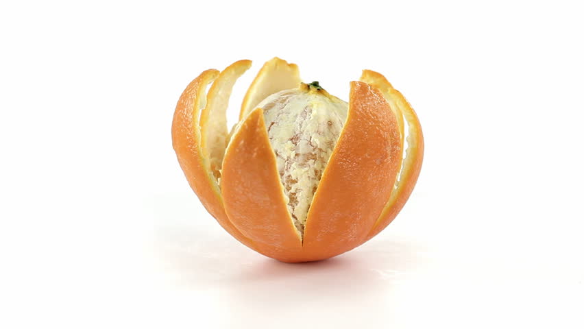 Orange slowly opened