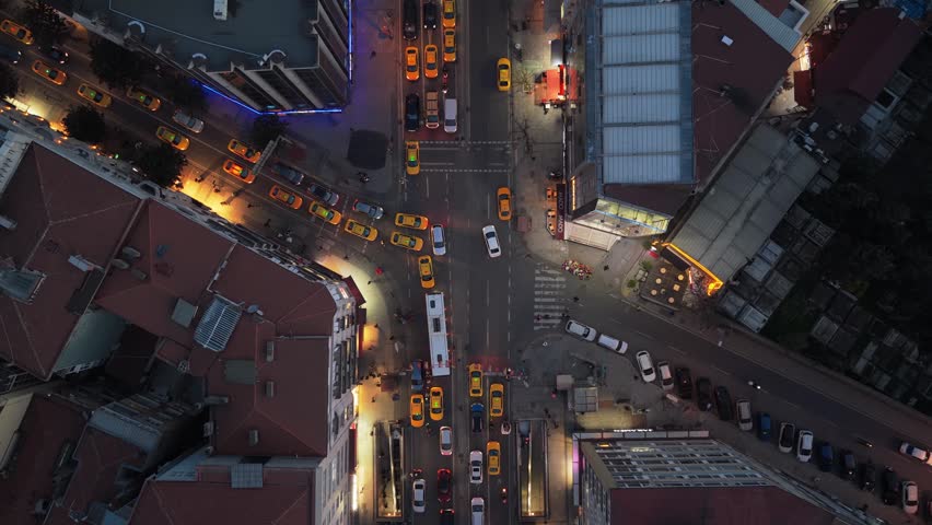 Top down aerial of Istanbul