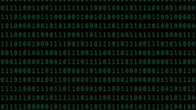 A futuristic green 4K interface showing a "Data Transfer" progress bar loading from 0 to 100 percent. The background features a scrolling binary code matrix (0s and 1s) on a dark grid, perfect for themes related to cybersecurity, cloud computing, software updates, or high-tech hacking sequences. - Powered by Shutterstock - Get 15% off with code: PIKWIZARD15