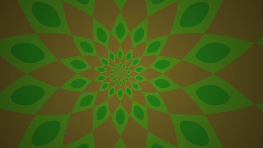 A green and brown mandala pattern design