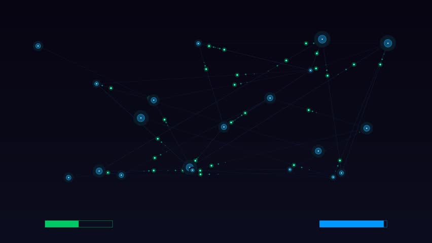 
Data Transfer Network Nodes Animation