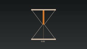 Blue glowing hourglass sand timer with flowing sand on dark background, time concept seamless loop animation - Powered by Shutterstock - Get 15% off with code: PIKWIZARD15