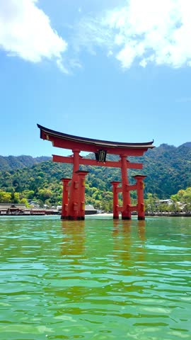 Itsukushima Shrine as seen from the sea