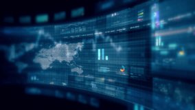 Futuristic global financial data visualization, world map and digital globe with candlestick chart, stock trading analytics, forex market dashboard, fintech infographic, big data interface - Powered by Shutterstock - Get 15% off with code: PIKWIZARD15