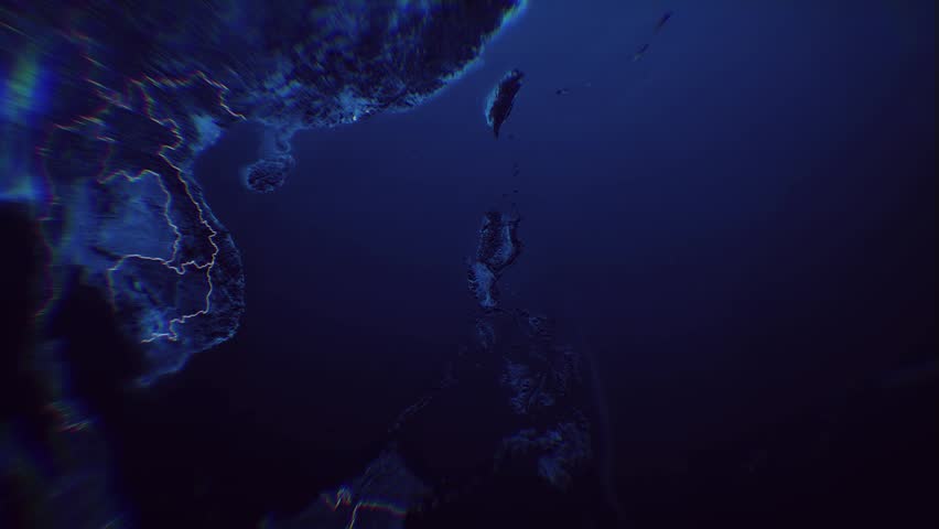 PHILIPPINES Map Neon Glow Animation
