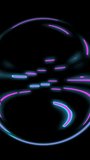 Vertical video: Streams sweeping in firing neon rings and bars pulsing, forming bright center glow. Arcs, abstract, futuristic, space, particles, cyan, vertical video - Powered by Shutterstock - Get 15% off with code: PIKWIZARD15
