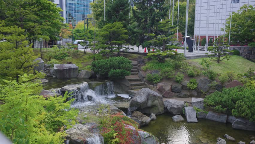 Sapporo City Hall and Gardens of Northern Hokkaido City, Japan