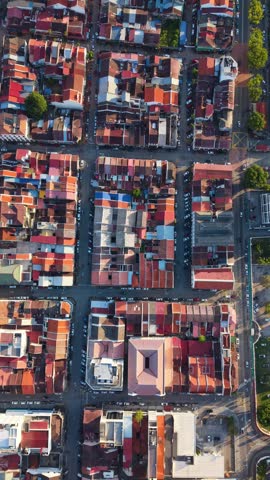 Vertical top-down aerial view of Georgetown